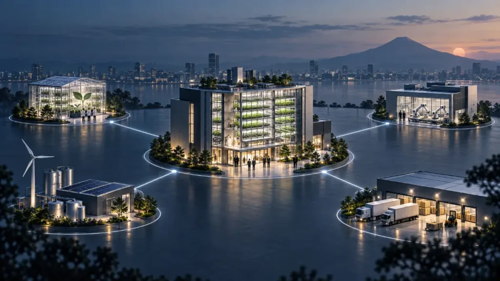 Keirertsu as structure for Vertical Farming industry? Symbolic AI generated Image showing Suppliers interconnection